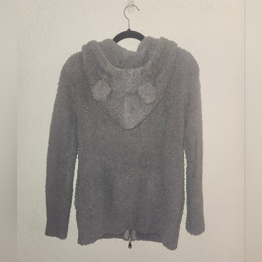 NWT POL "RARE Teddy Bear Ears🐻 Double Zip-up Hooded Sweater w/Pockets" 🩶 Small - Picture 8 of 11